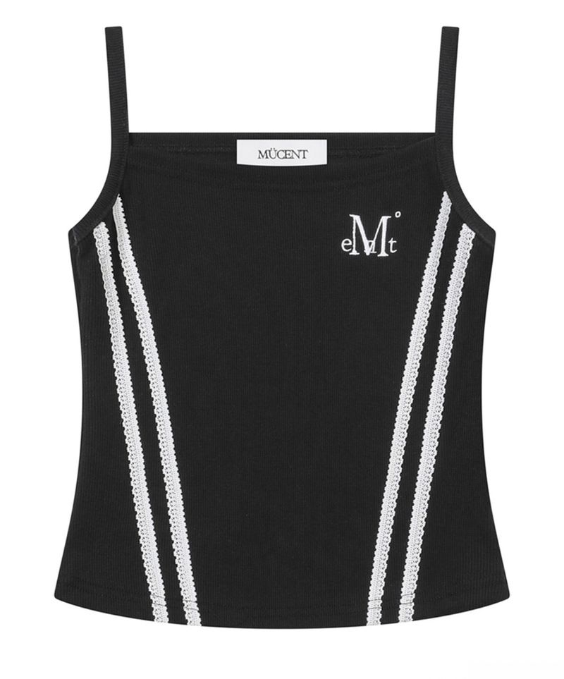 PULSE SET-UP LACE TRACK LINE SLEEVELESS (2COLOR)