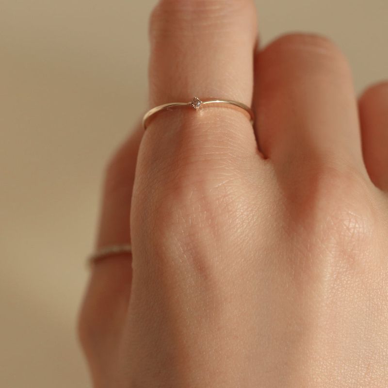 14K gold cognac diamond flow ring