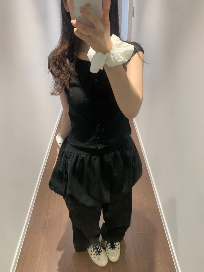 Coco shirring pumpkin skirt  (2color)