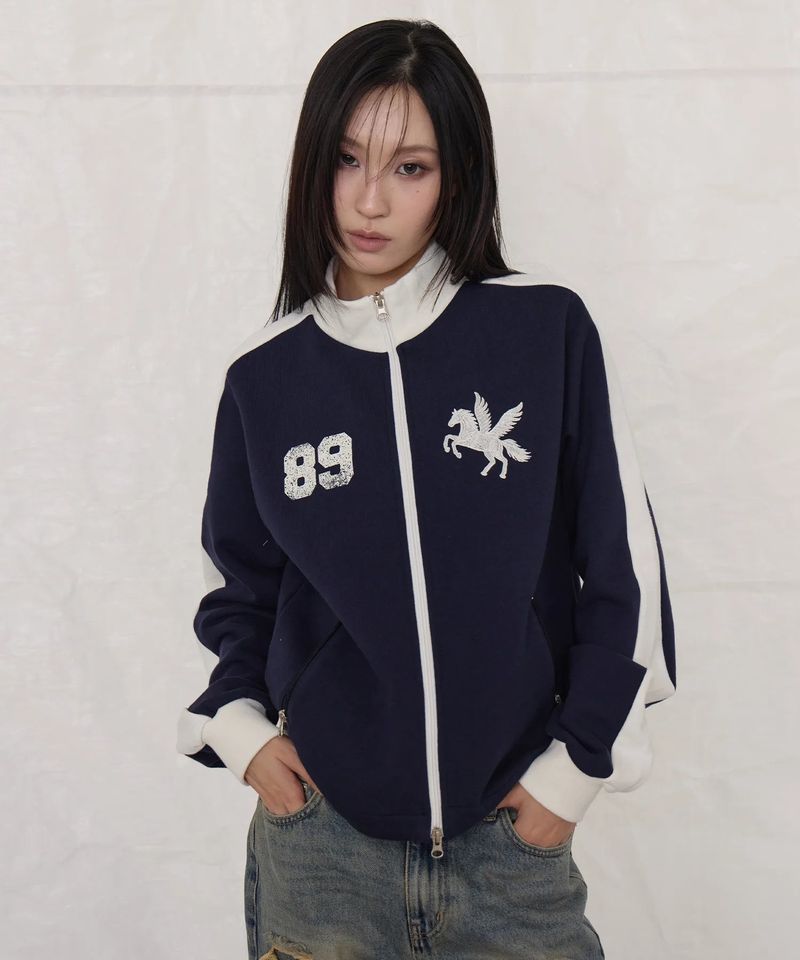 MIDNIGHT MOVE（ミッドナイトムーブ）の「ホース CL ジップアップ (navy)（トップス）」