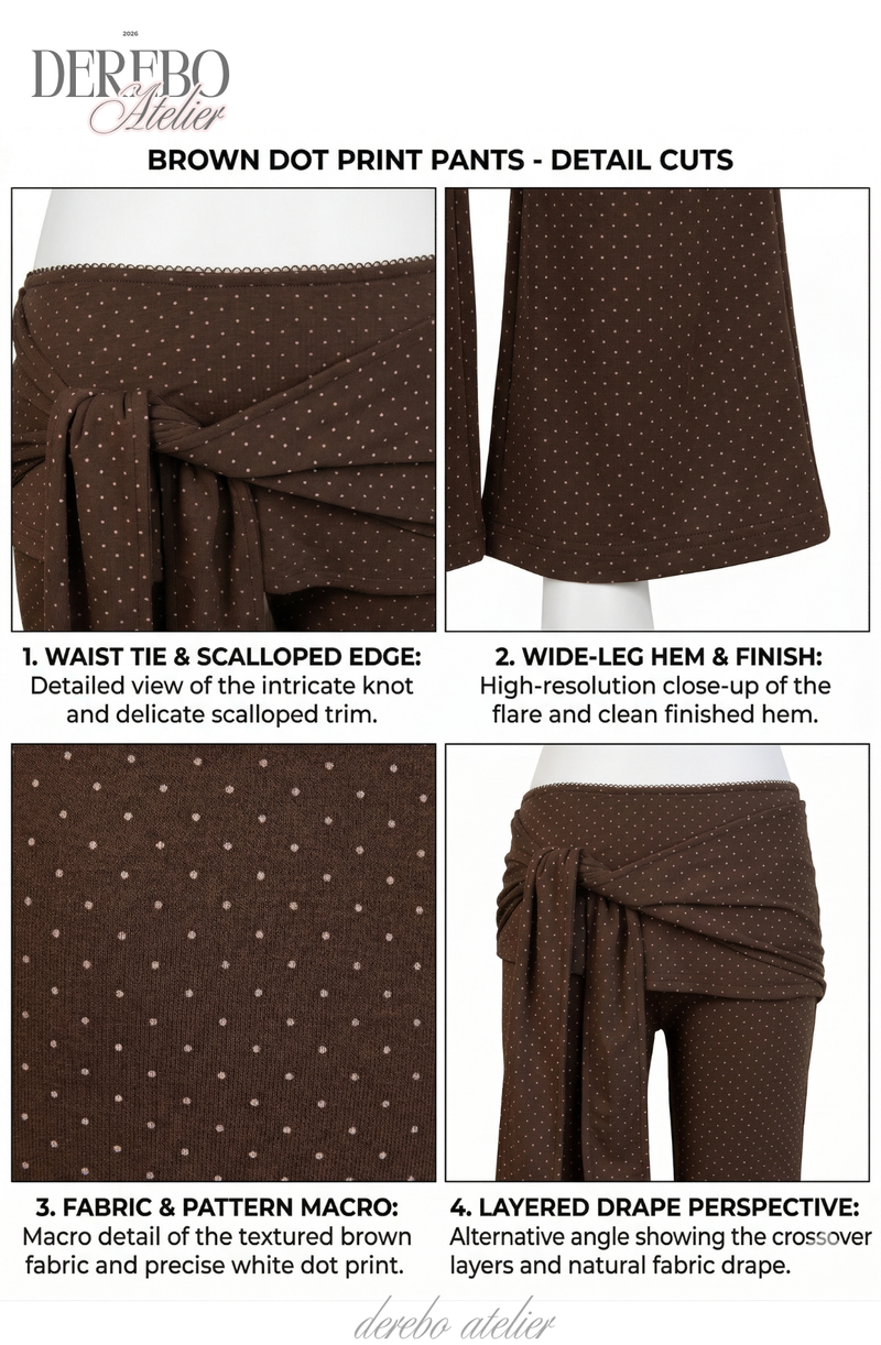 Dot halter cardigan flare training setup (PANTS)