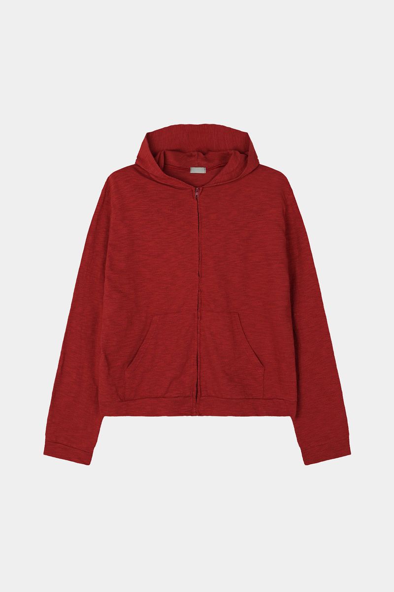 Slavic cotton hood zip-up