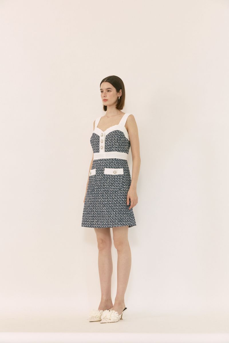 Colored tweed dress
