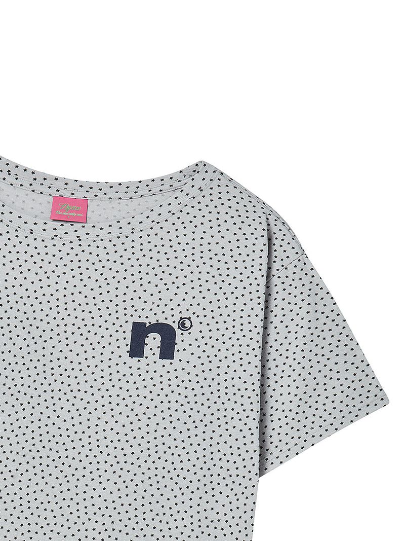 STAR OFF SHOULDER TEE (GREY)