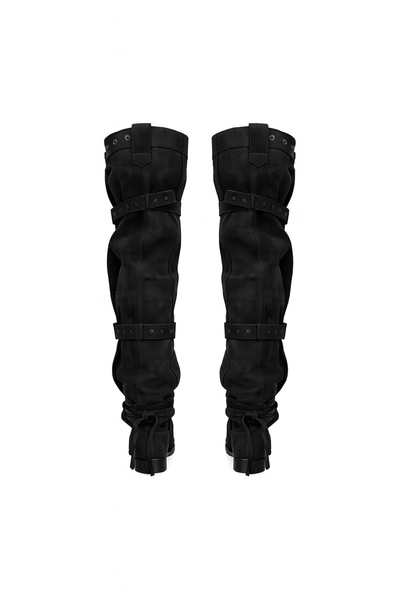 BUCKLE THIGH HIGH BOOTS [LOW]