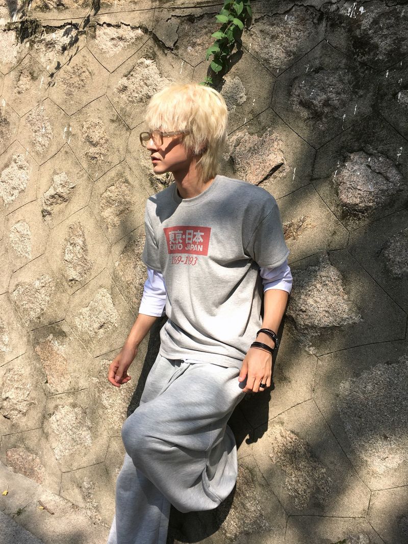 OEN Pintuck Heavy Wide Sweatpants 3C