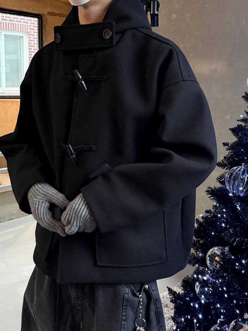 Wool Hooded Duffle Coat (3 Colors)
