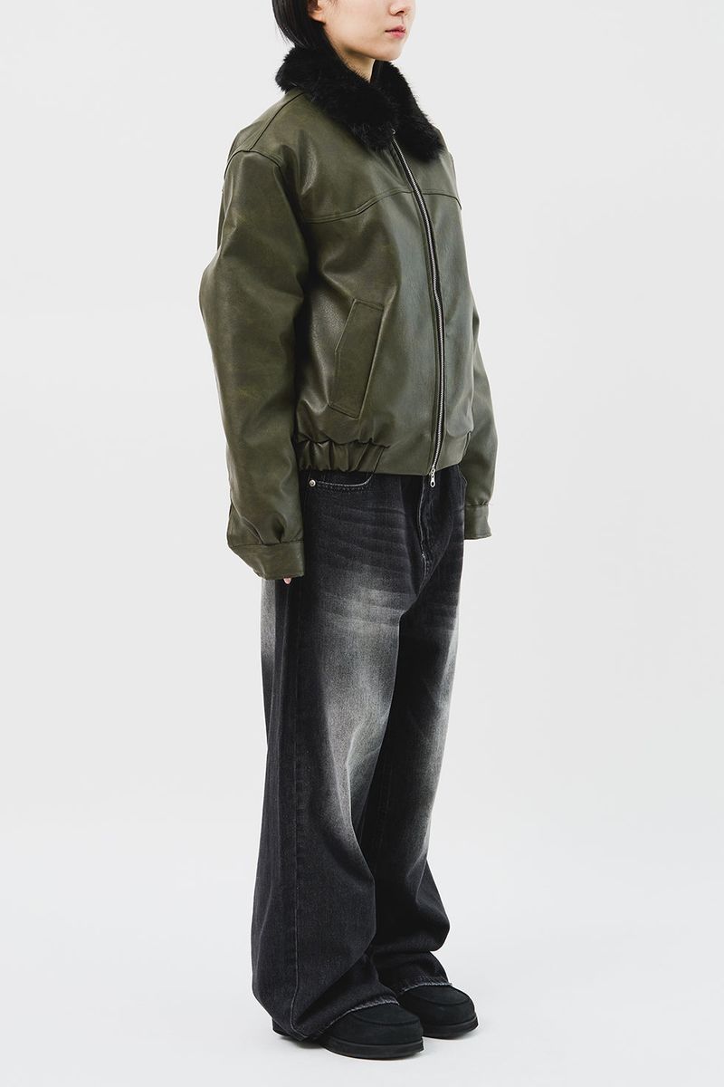 Dept Fur Leather Jacket (3color)
