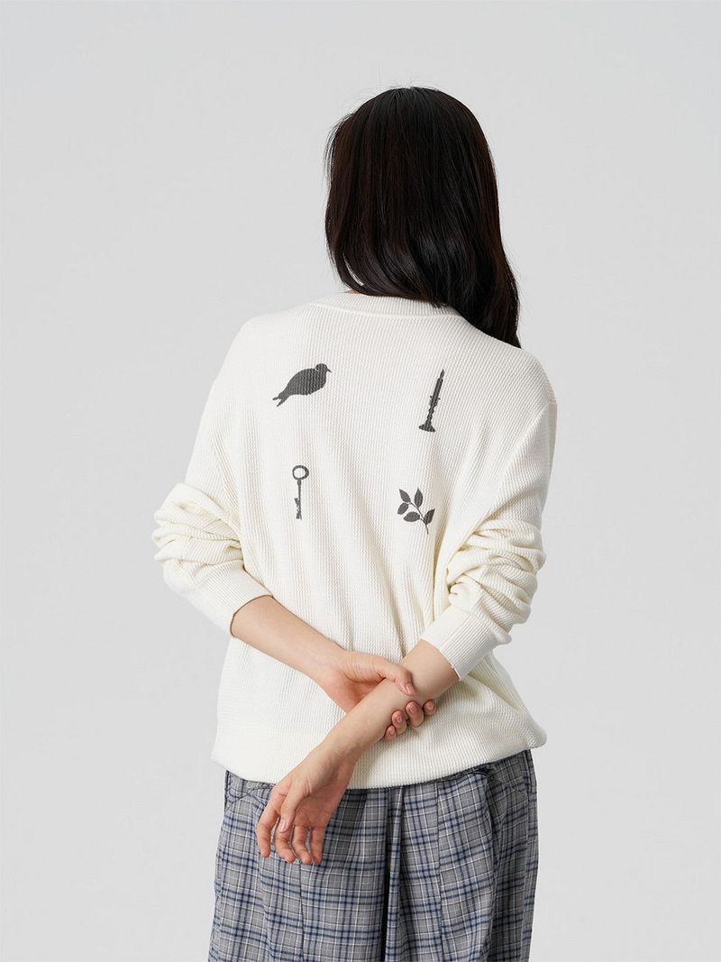 FMACM Surreal Print Knitted Sweater