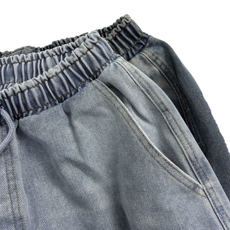 retro denim cargo pants