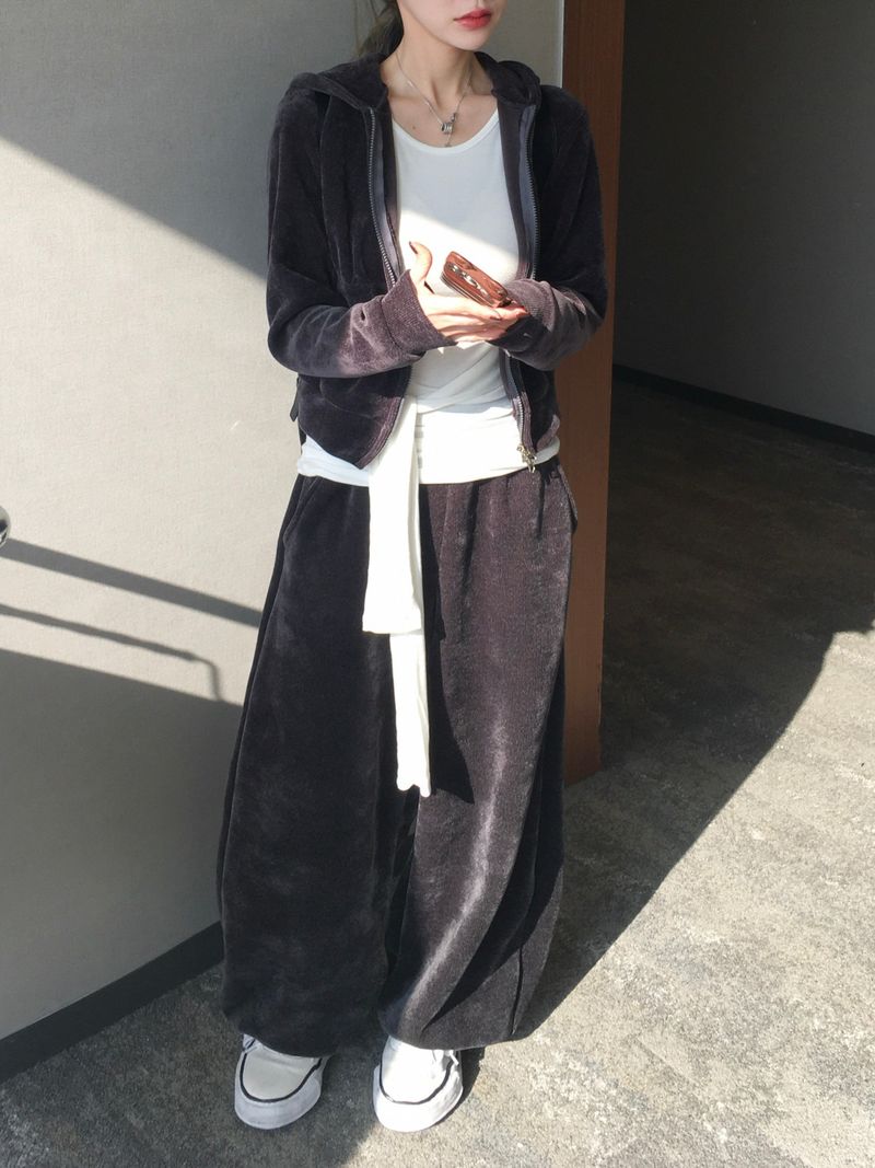 Acorn Velvet Wide Pants (3c)