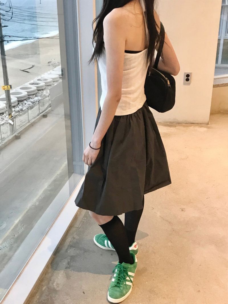 Anna flared midi skirt