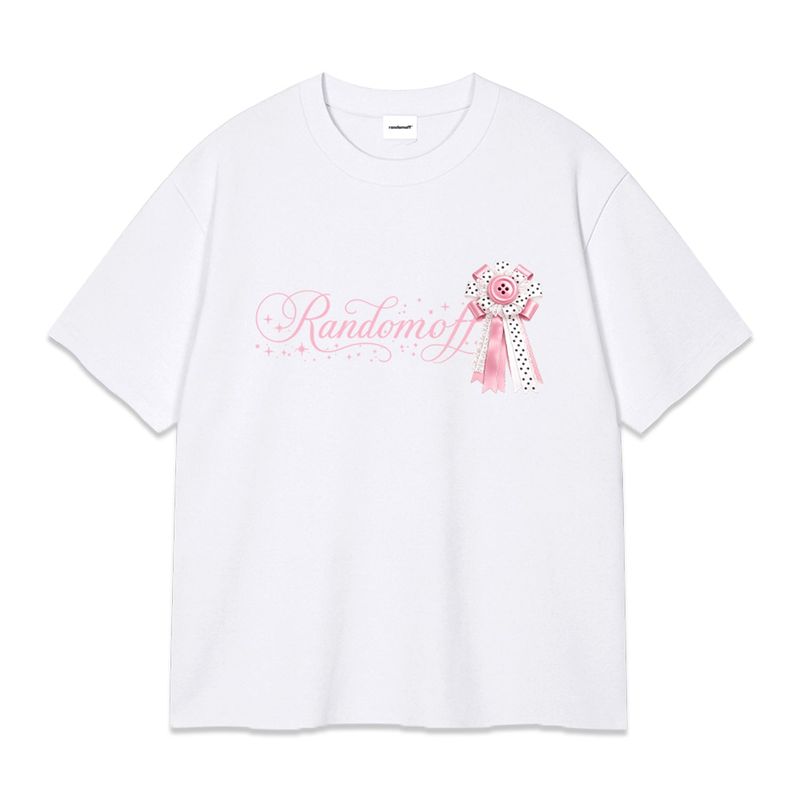 PINK ROSETTE T-SHIRT (2color)