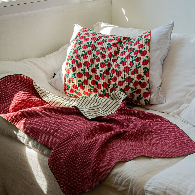 Reversible cotton Summer Blanket - L size