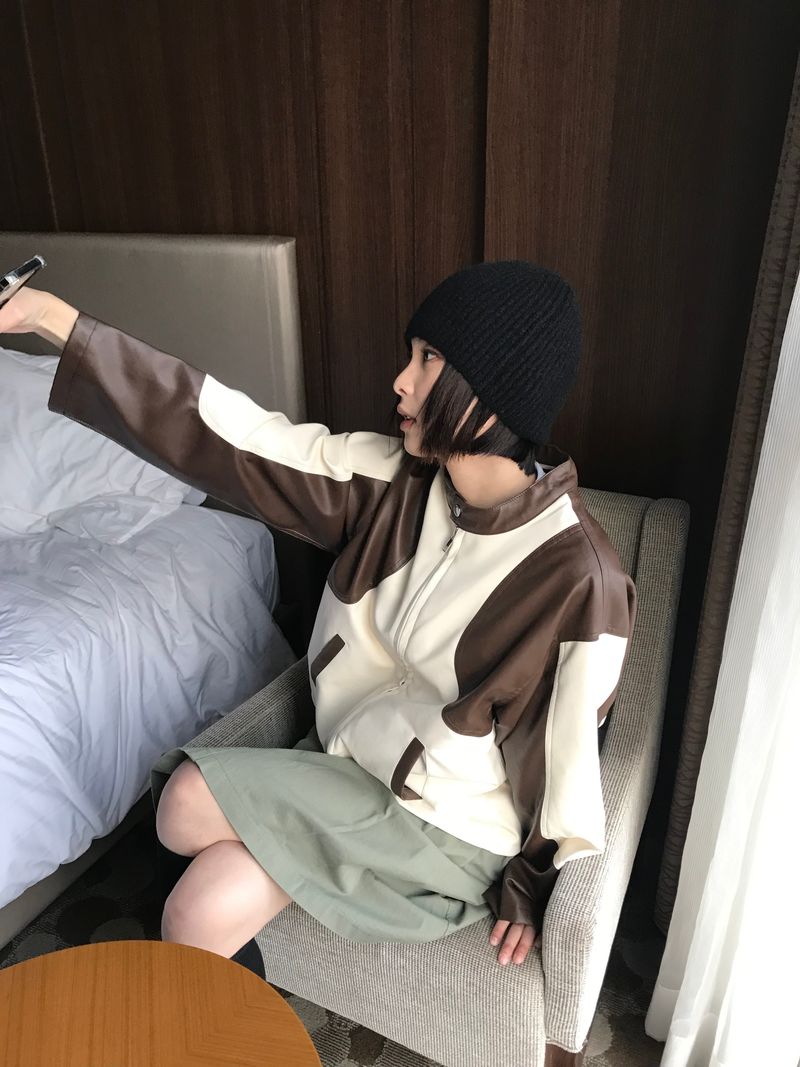 Rock chic motor leather jacket
