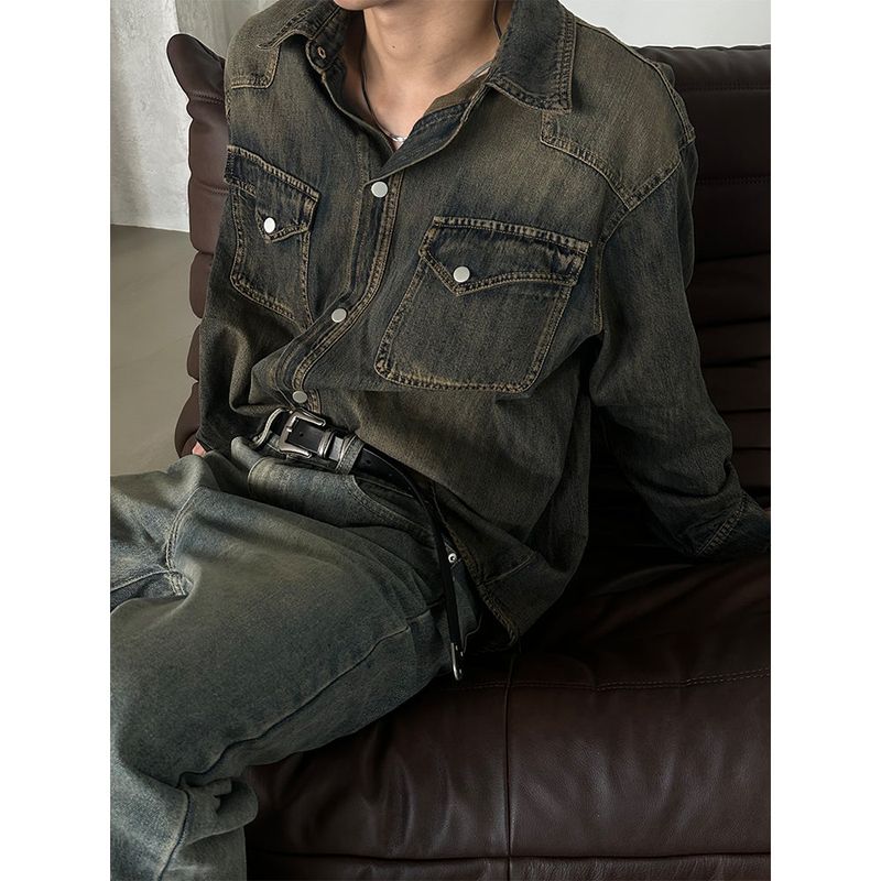 [F/W] Slab western denim shirts