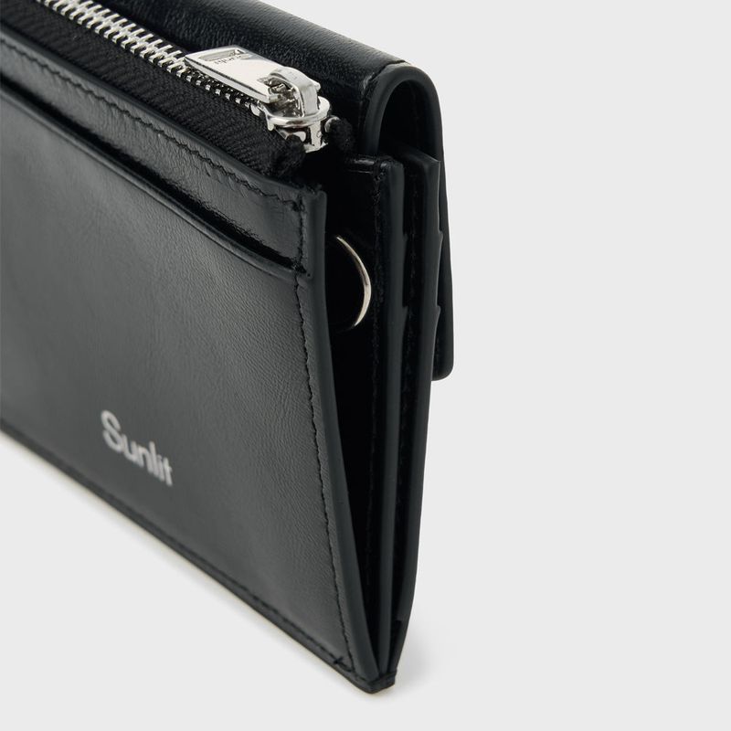 Sunlit Zipper Card Case (Black)