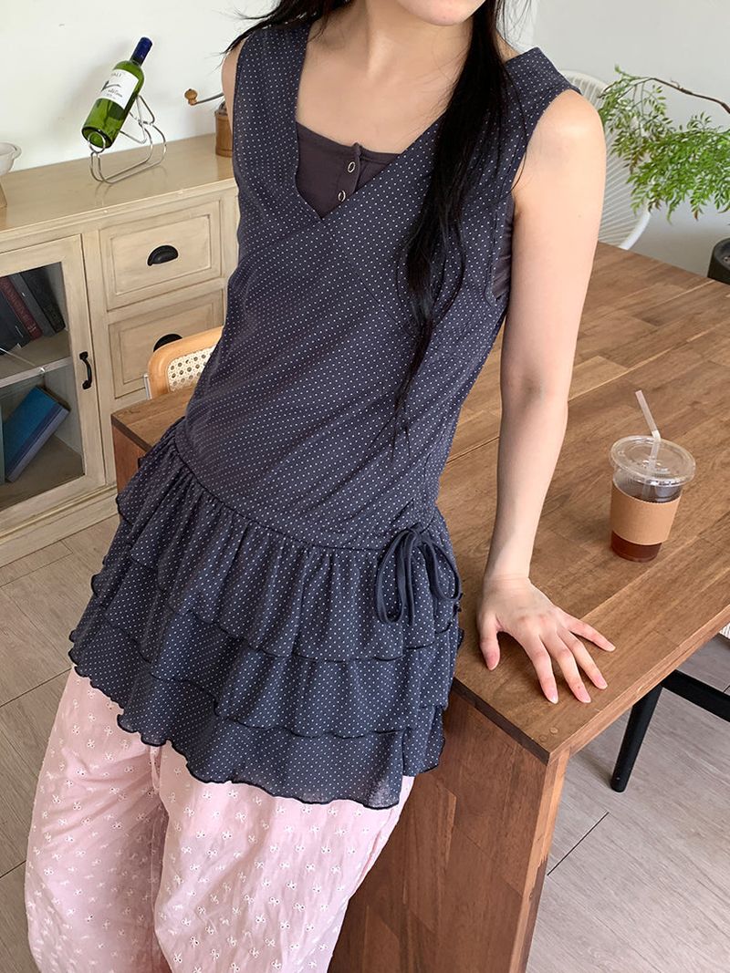 DOT CANCAN LAYERED DRESS (3C)
