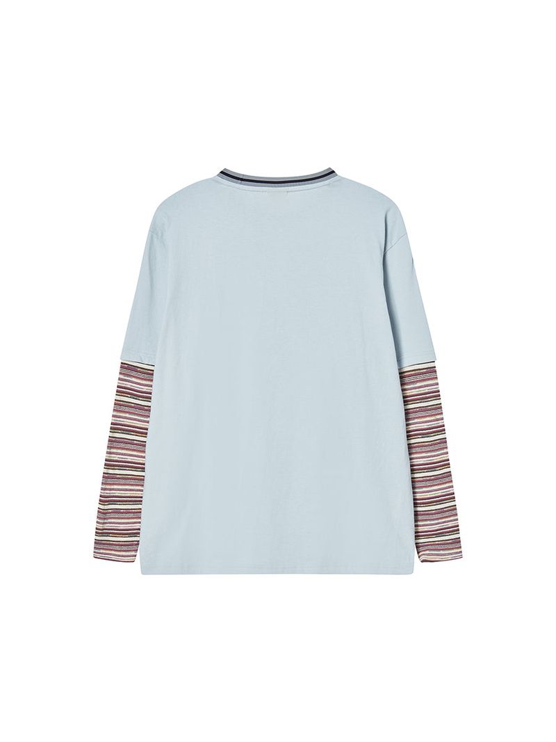 KNITTED LAYERED L/S (LIGHT BLUE)