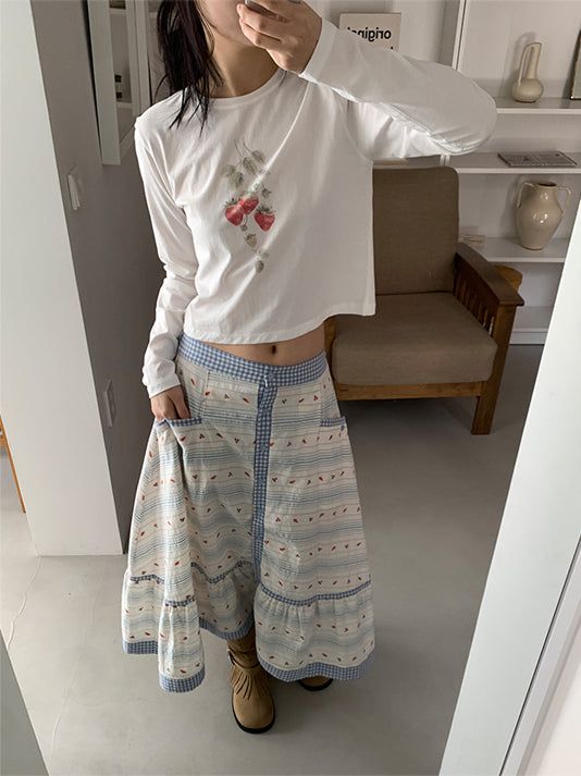 CARROT BUTTON FULL SKIRT (2C)