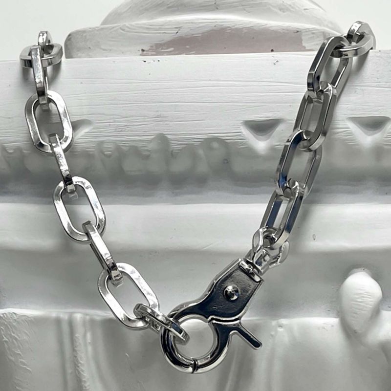 [BLESSEDBULLET]11mm round chain link necklace_dark silver
