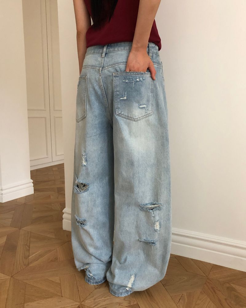WONDER WONDER（ワンダーワンダー）の「Pelton Distressed Wide Pants（Pants）」