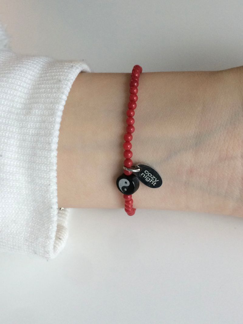 YIN N YANG RED BRACELET