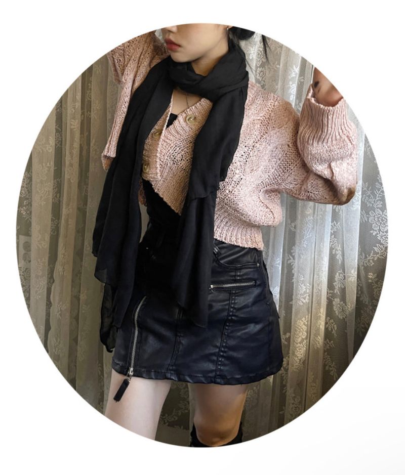 leather rock chic zipper skirt