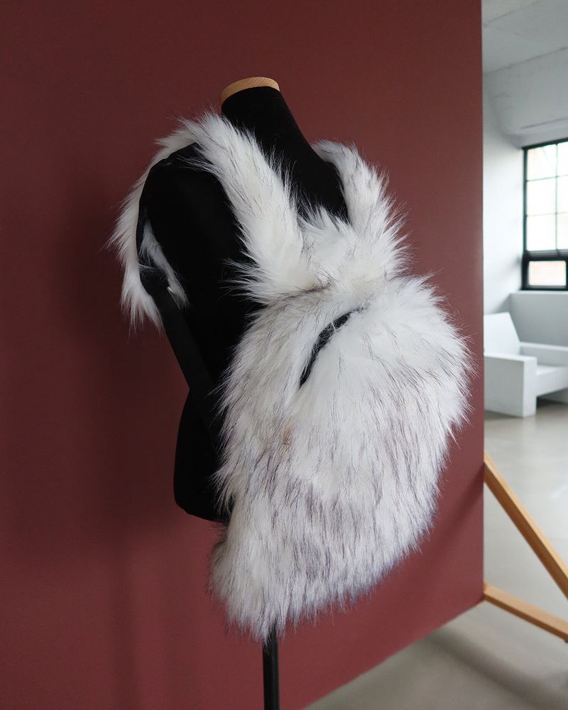Raccoon Fake Fur Backpack