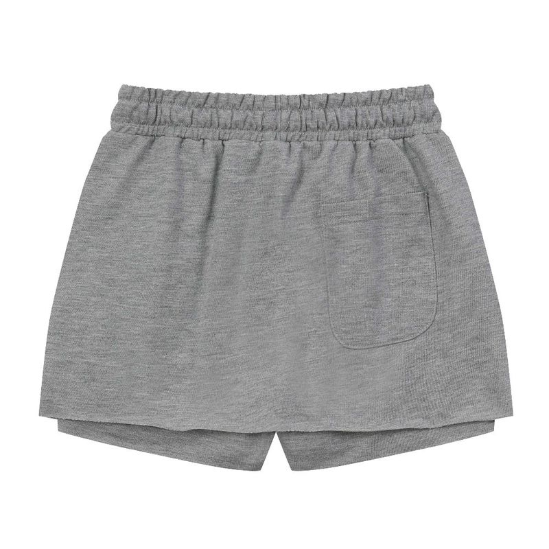 DAMAGE SWEAT PANT SKIRT (Black, Gray)