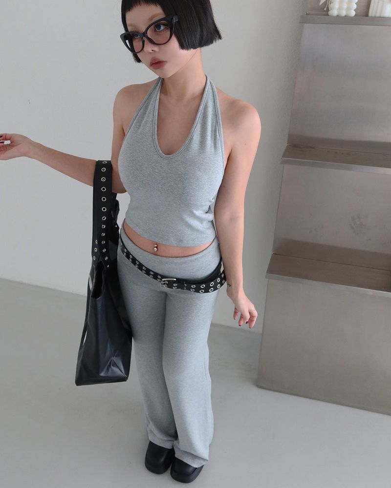 26ss Spring Pad Halterneck Sleeveless