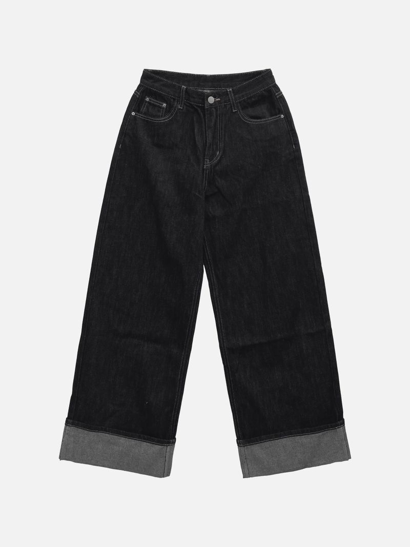Bridge Roll-Up Raw Wide Pants (2c)