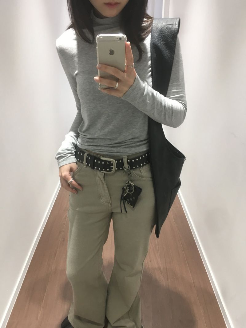 [SET]Arden bootcut pants + belt (3color)