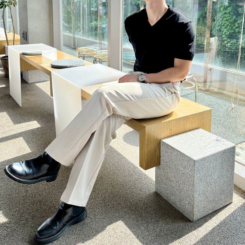 Mensfloor（メンズフロア）の「バンディングセミワイドスラックス（パンツ）」