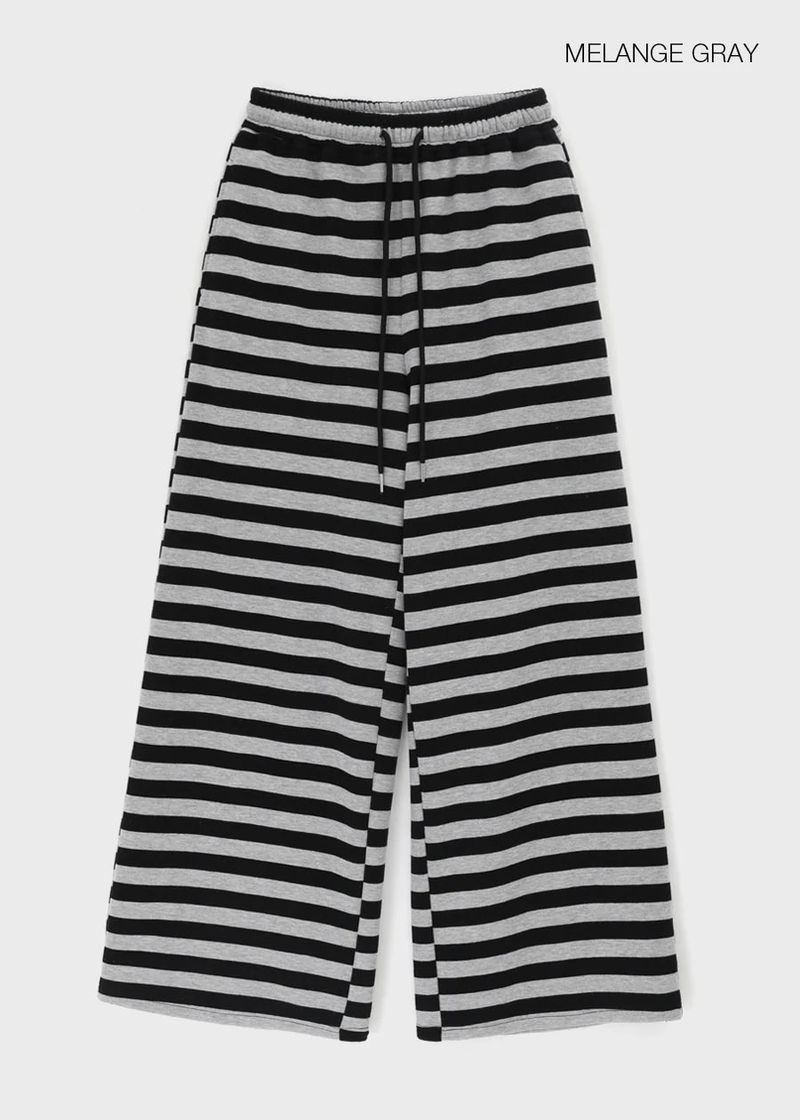 [B-BASIC] Bold Stripe Banding Pants