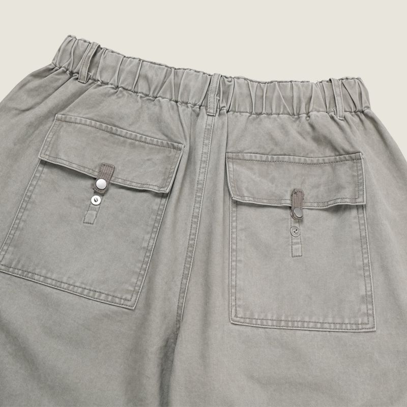 E Dyeing Washed Snap Pants