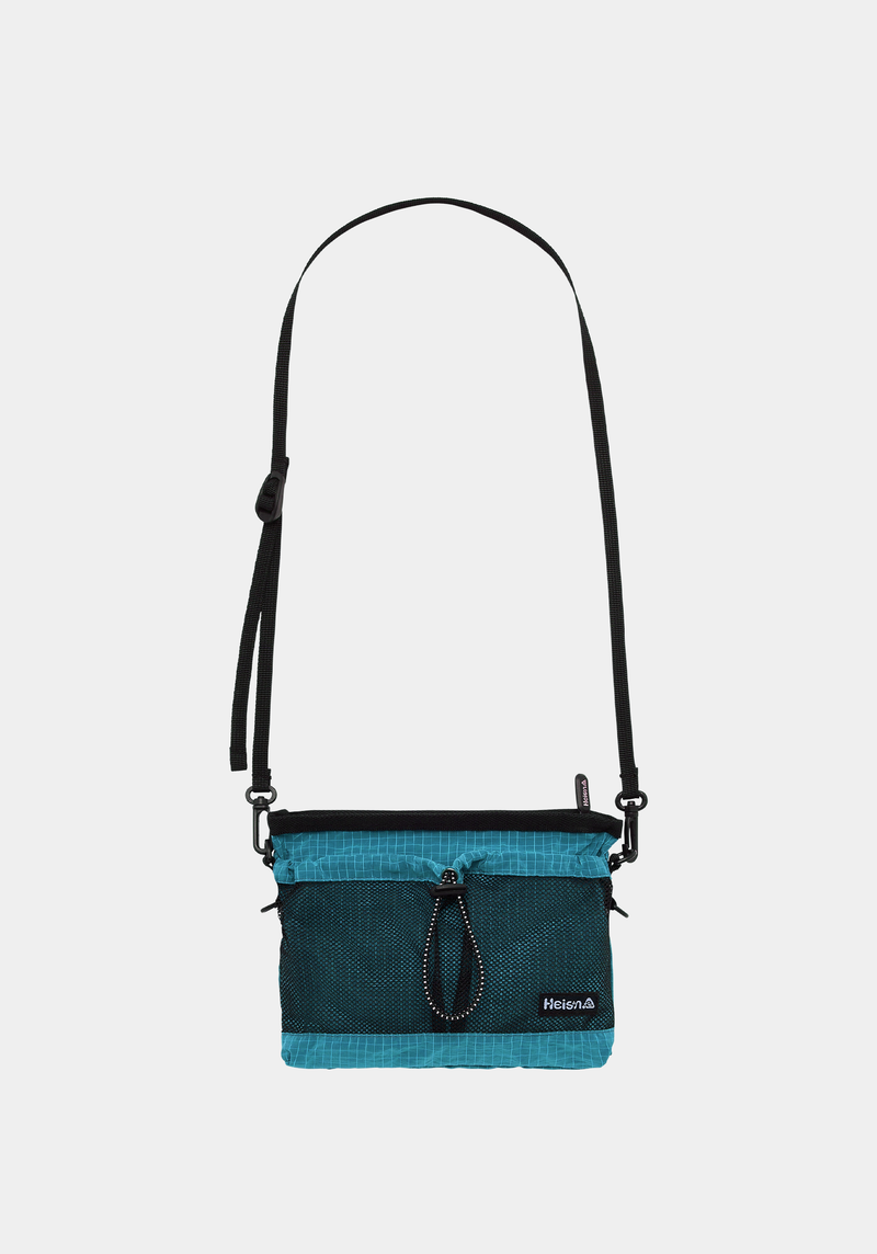 Heisan（ハイサン）の「Mesh Pocket Sacoche Nylon Teal Blue（Bags）」