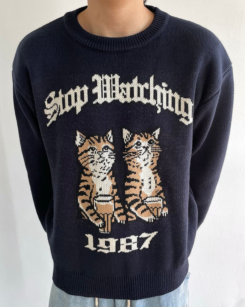 Watched jacquard knit