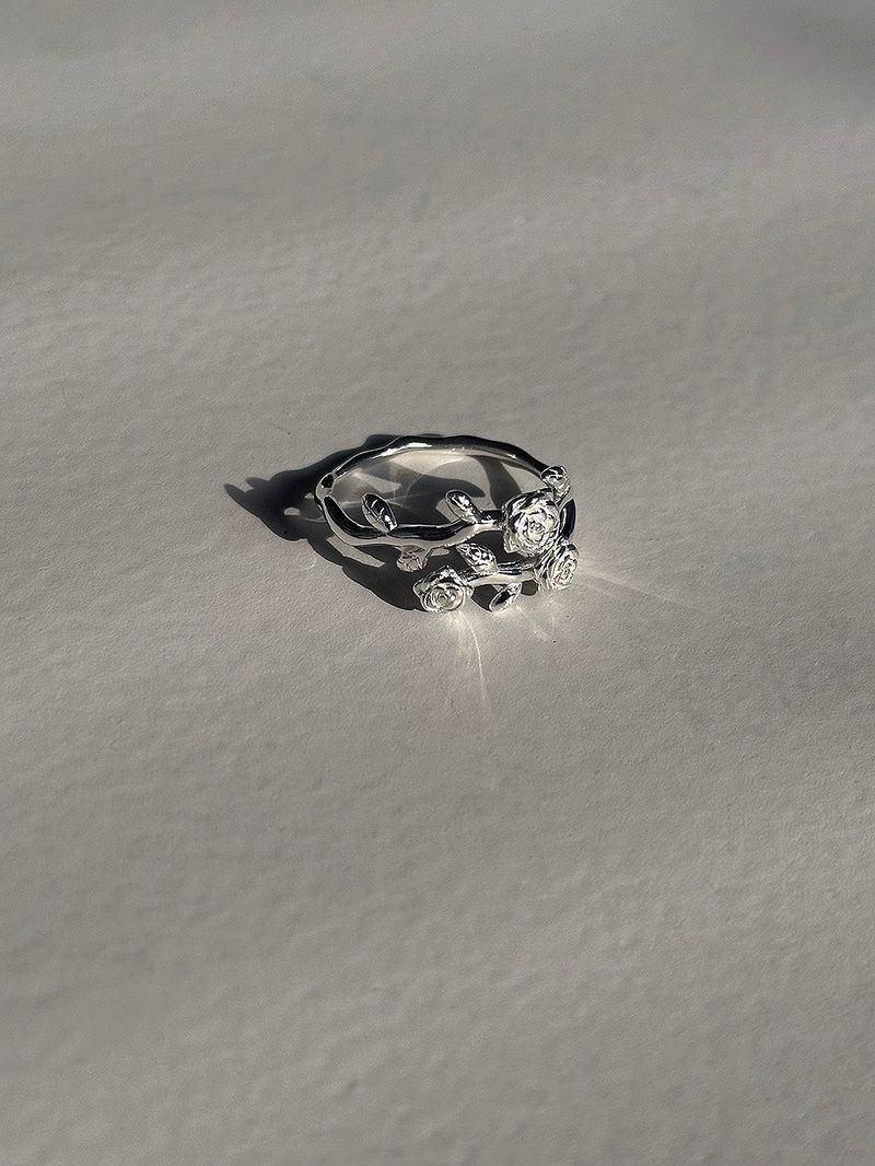 [925silver] Rose vine ring