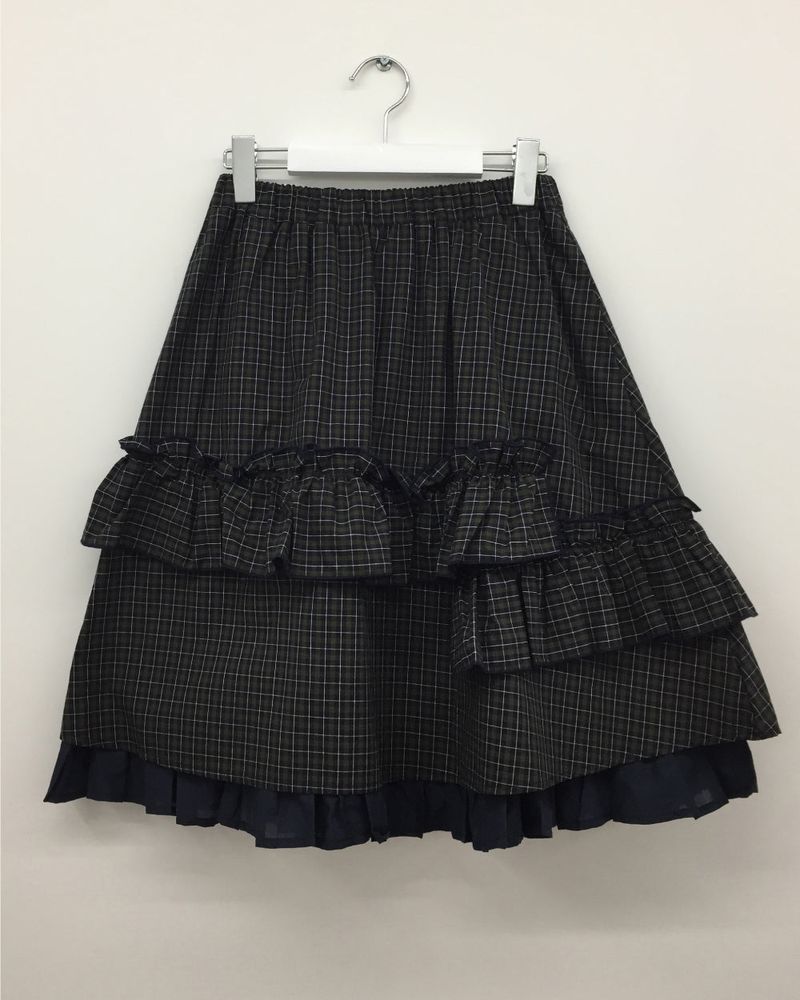 Lo-fi check layer skirt (1color)