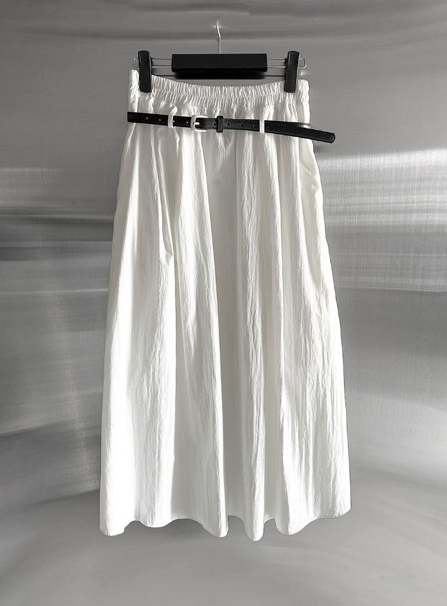 Cloud Nylon Belted Skirt