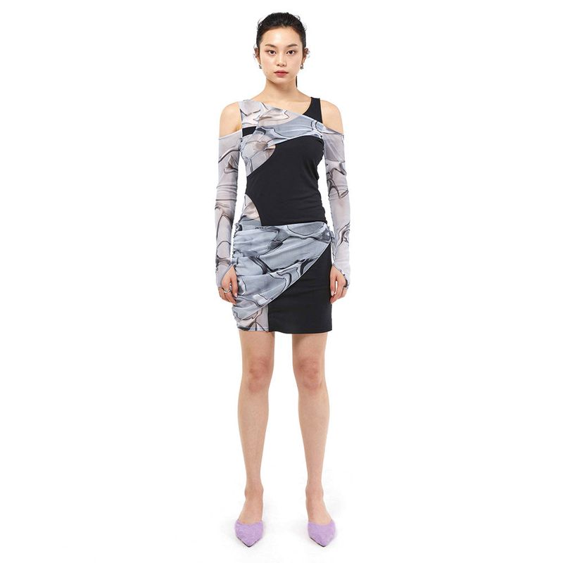 KIMZISU(キムジス)の「In&Out 3D Printed Dress _ Black(Dresses)」