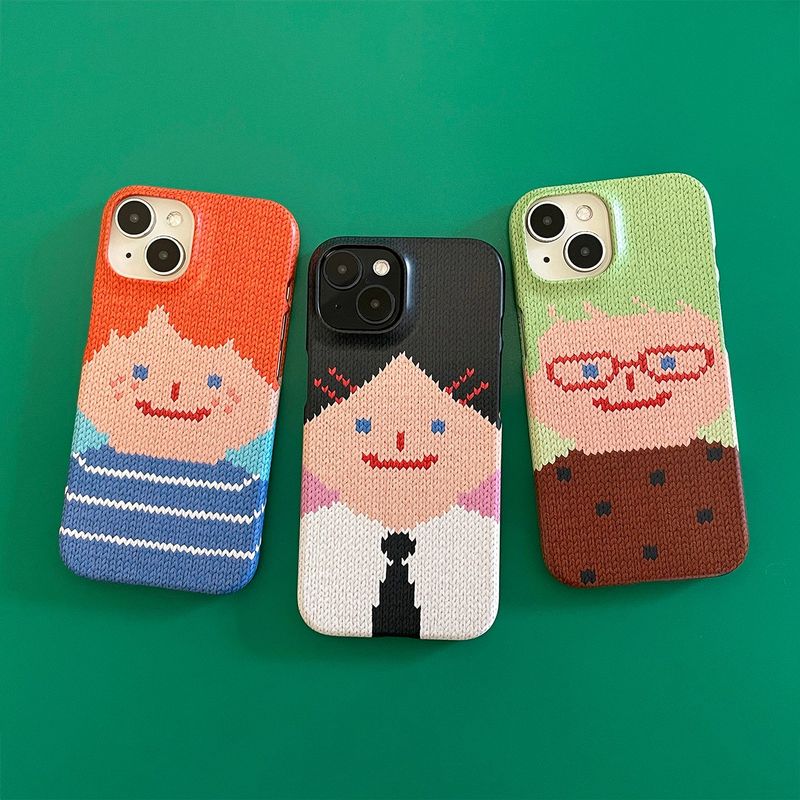 SMILEY FACE HARD CASE - VER.2 (+HAIR KEYRING SET) - ORANGE