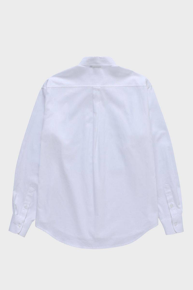 Cワッペン ロングスリーブ オックスフォードシャツ・ホワイト［ユニセックス］ / C Patch Unisex White Oxford Shirt