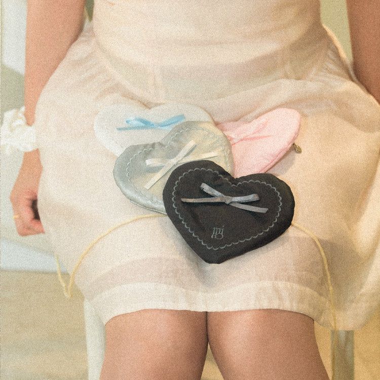 Ribbon Heart Bag _ Pink