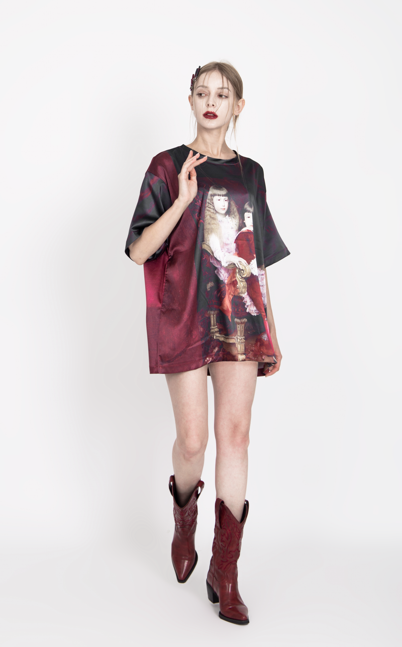 SATIN OVERSIZE T-SHIRT #CHERISH