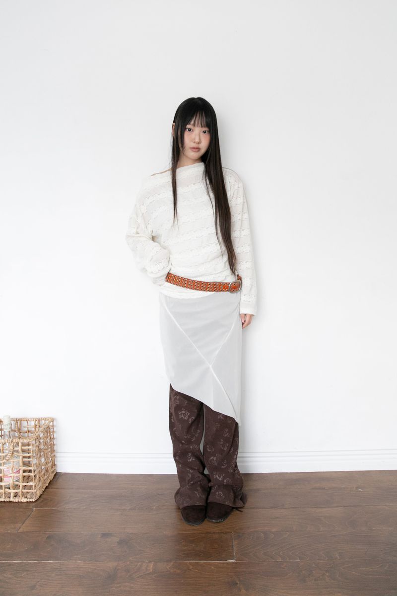 rose slim boot-cut banding pants(2colors)
