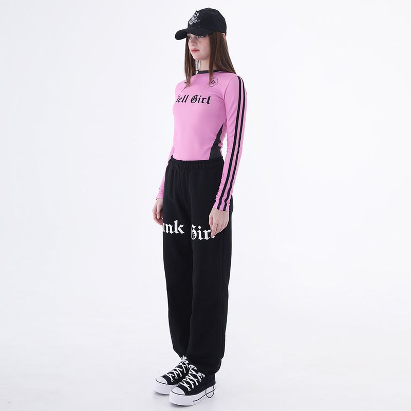 0 5 hell girl line top - PINK