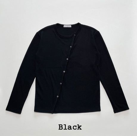 Root Diagonal Button Muscle Fit Cardigan