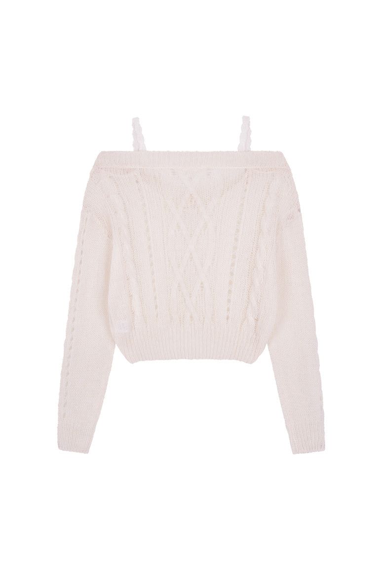 Rose milk lace knit, Soft Pink